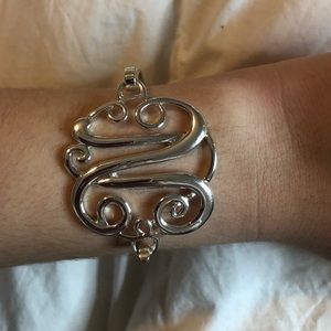 Silver “N”  Initial Bracelet